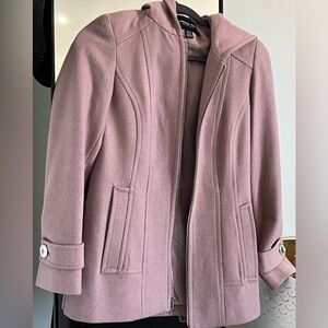 Soft Pink Coat with Hoodie